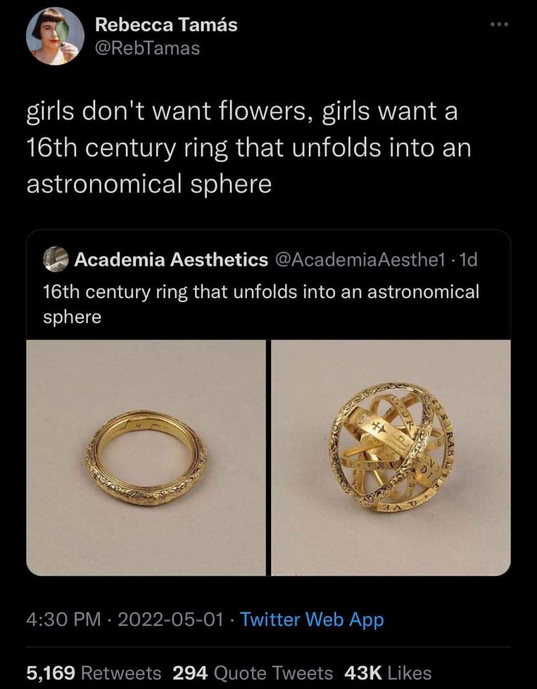 Forget flowers, I want jewelry that doubles as a science lesson.