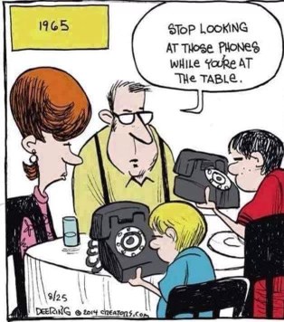 Parents in 1965 complaining about phones like modern parents complain about smartphones lol