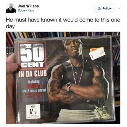 When your album is so old it's literally selling for 50 cents