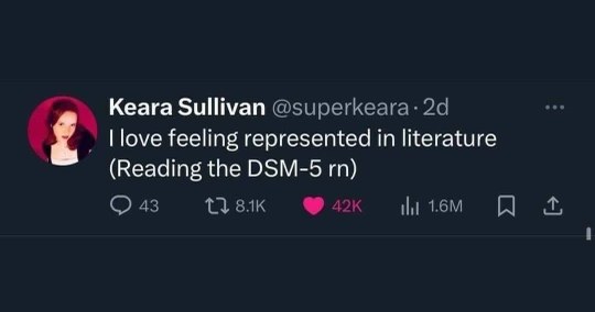 When the DSM-5 is the only 'literature' that makes you feel seen