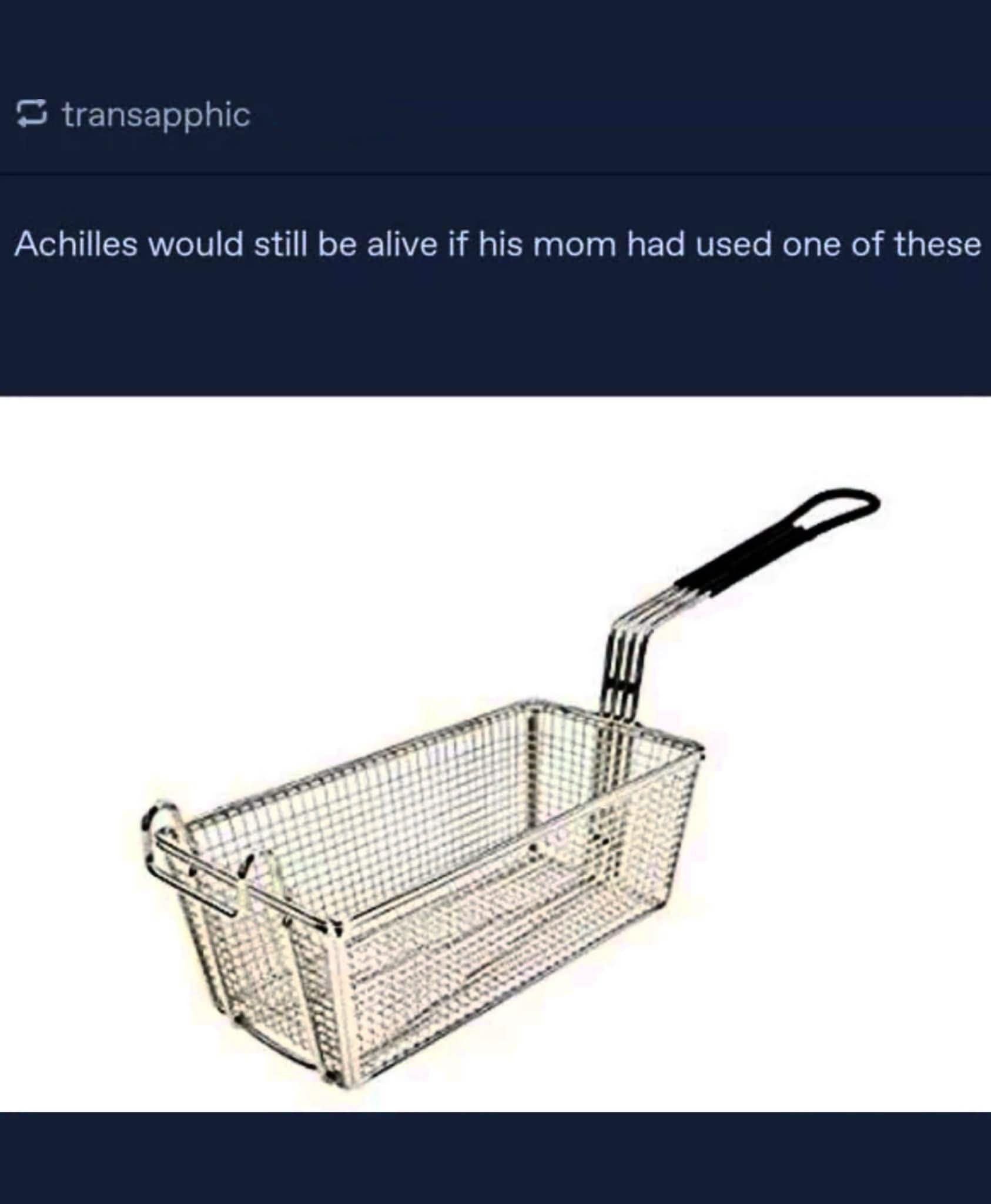 Achilles would still be alive if his mom had used one of these to dip him in the river instead of just holding his heel.