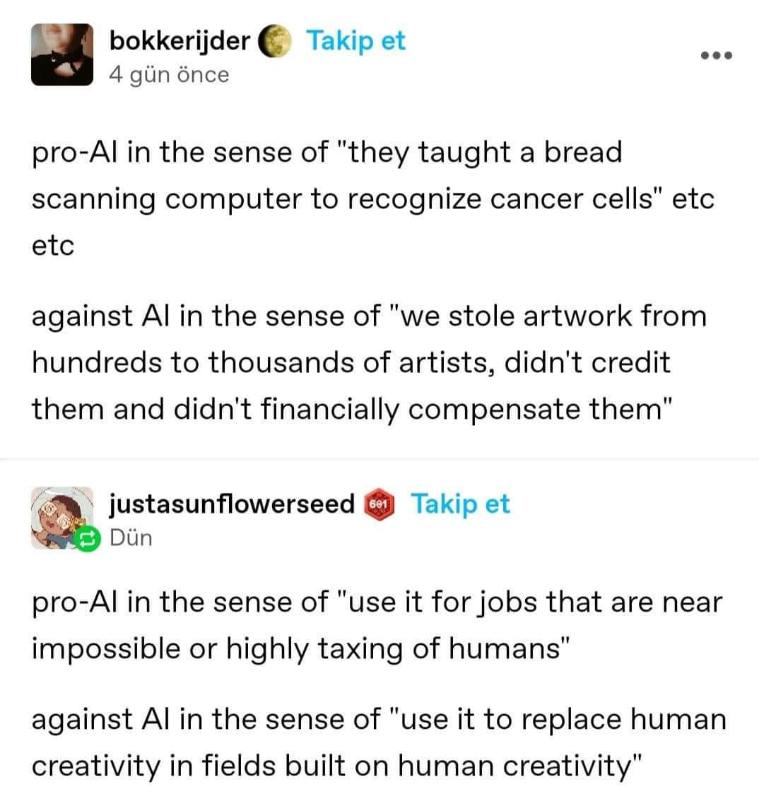 AI is great for important stuff BUT NOT for stealing from artists lol