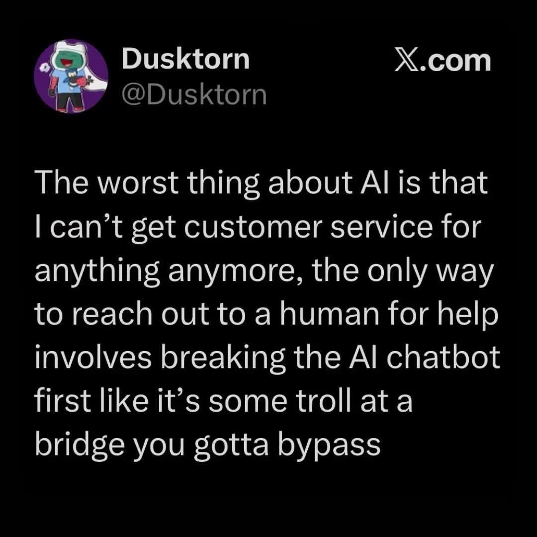 Customer service is now just a video game boss fight against a chatbot