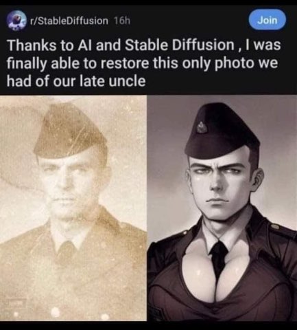 AI restoration vs. what you actually wanted lol