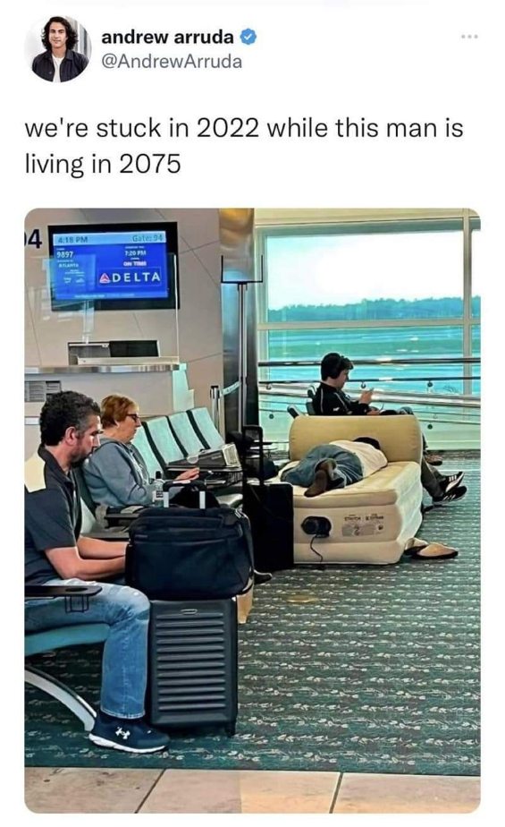 This guy's ready for his flight in 2075 while we're still stuck in the present.
