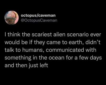 What if aliens just vibed with the ocean and dipped?