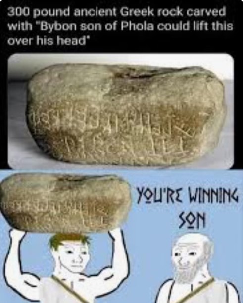 Me showing my dad I managed to lift a moderately heavy rock