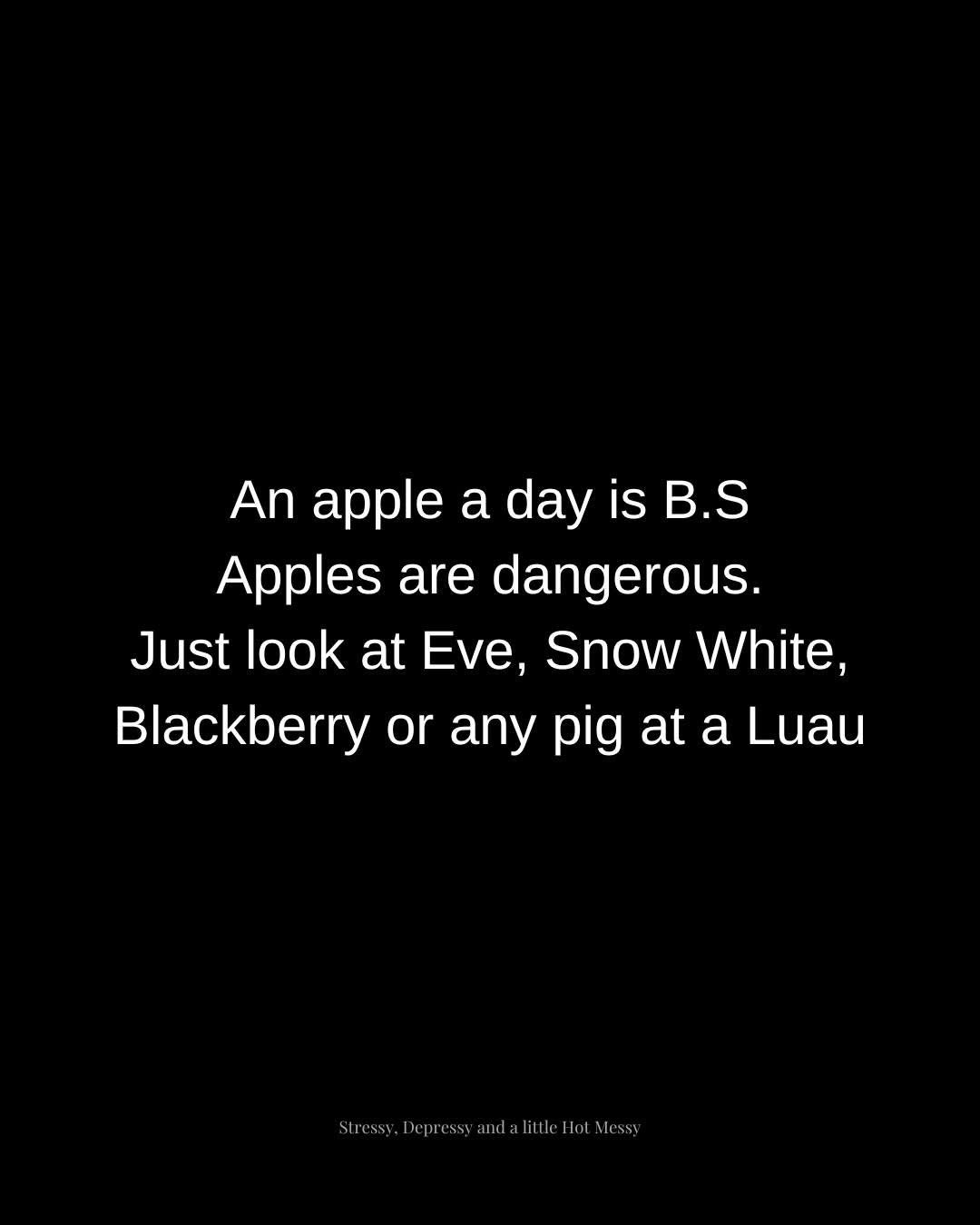 Apples aren't all they're cracked up to be, literally if you're Eve or Snow White