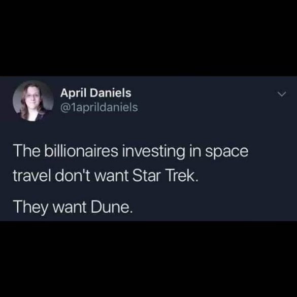 Guess billionaires want to rule deserted planets for spice, not explore the galaxy lol