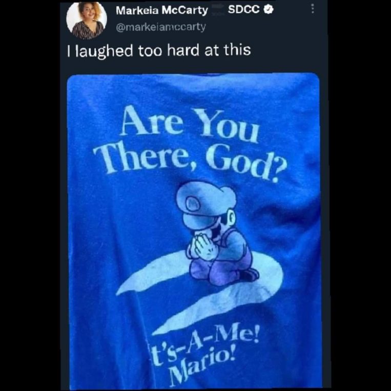When you're trying to confess your sins but you're also Mario