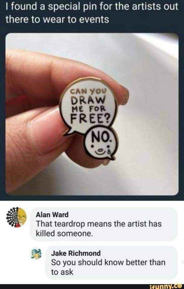 This pin's 'NO' is so definitive, it implies the artist has actually ended someone for asking.