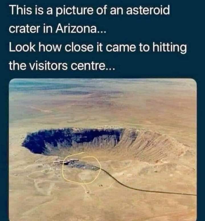 lol they really put the visitors center right next to the giant hole in the ground