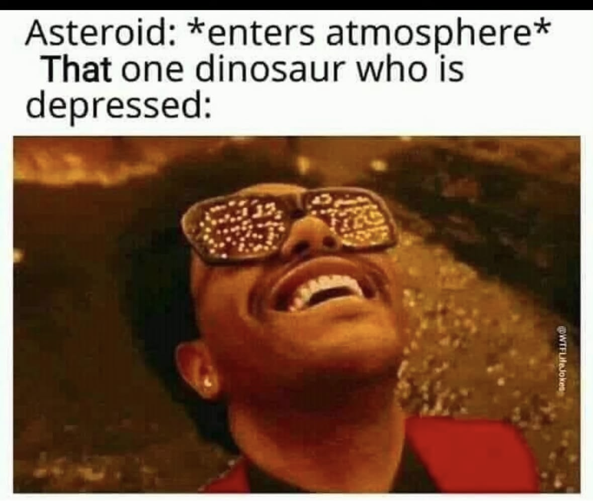 When the asteroid is the only thing that can end your suffering
