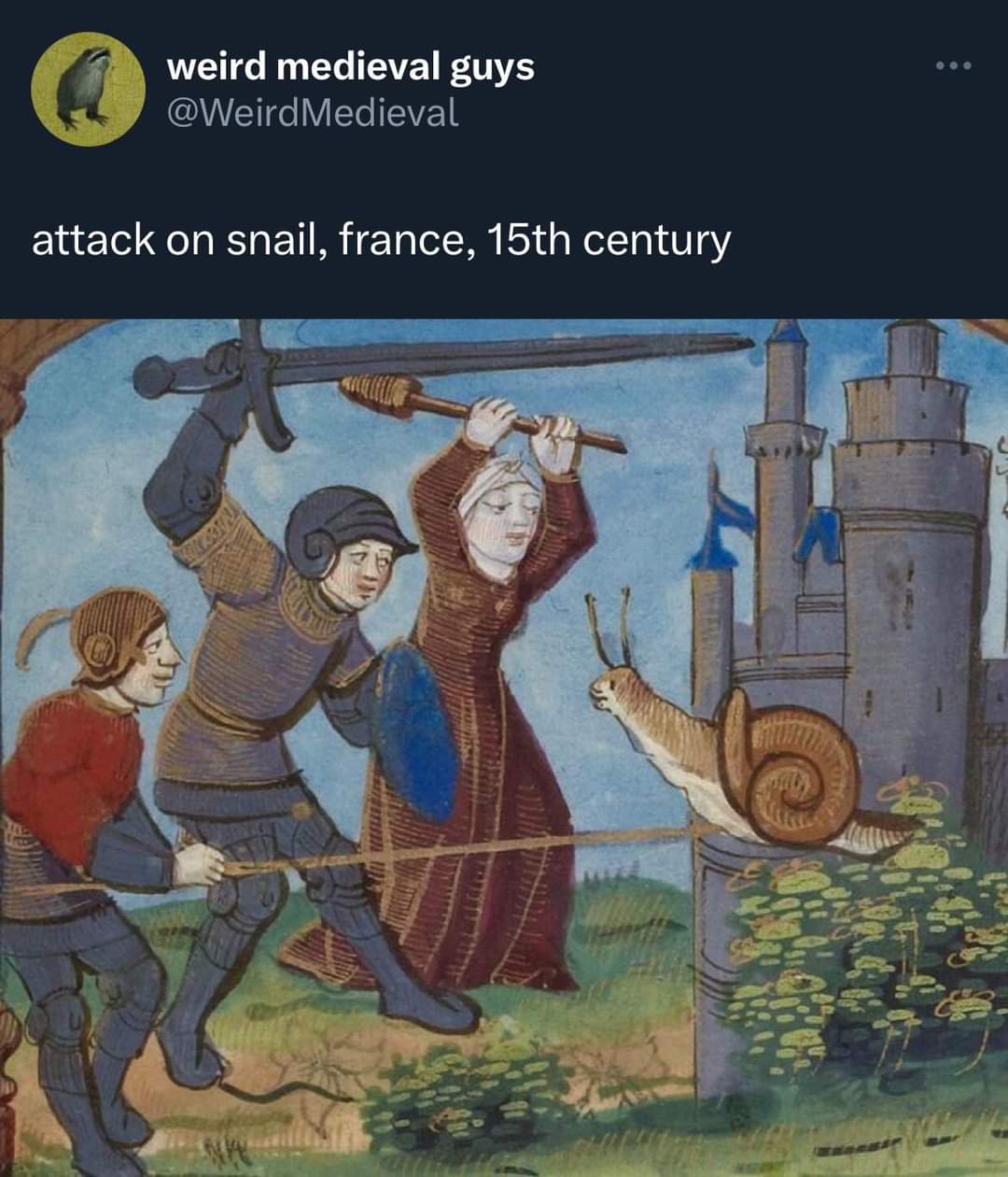 When the whole squad is trying to stop one snail and failing miserably