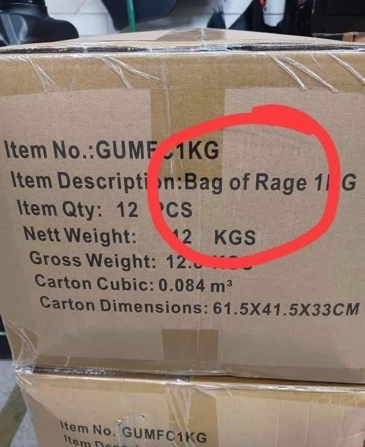 Just got my 'Bag of Rage' delivery, hope it's not too heavy.