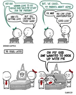 Dude thought they just wanted to study, but nope, it was a date invite all along.