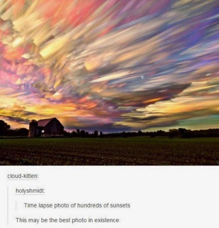 Someone combined hundreds of sunsets into one pic and thinks it's the best photo ever