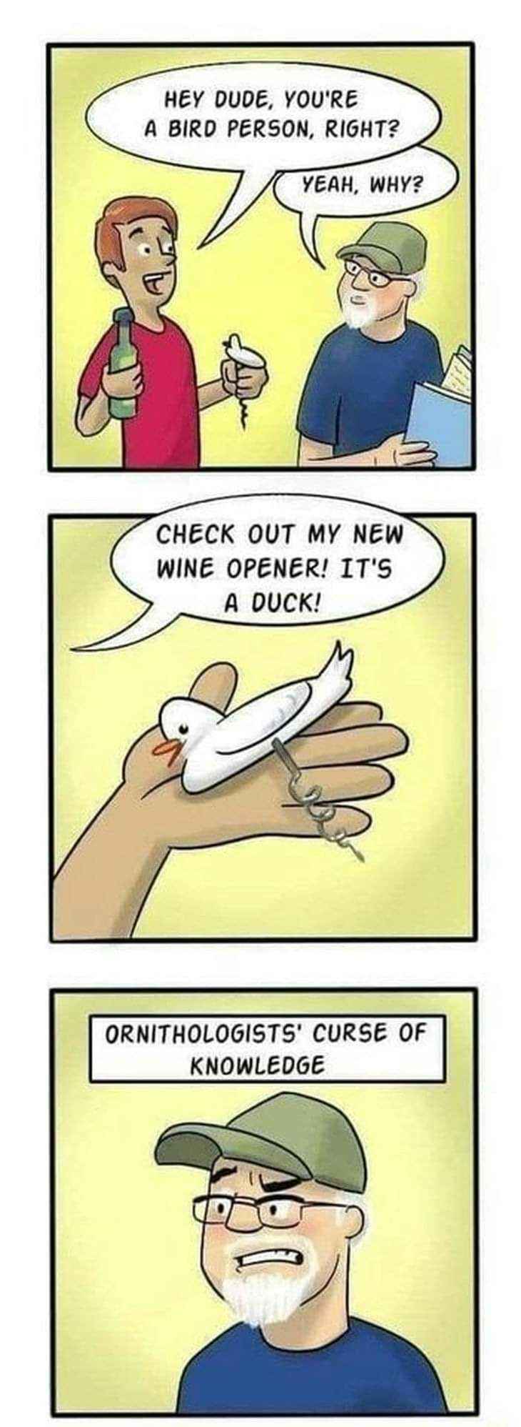 So you're a bird person? Cool, check out my duck wine opener.