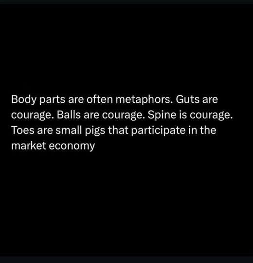 When you realize your toes are just tiny capitalist pigs