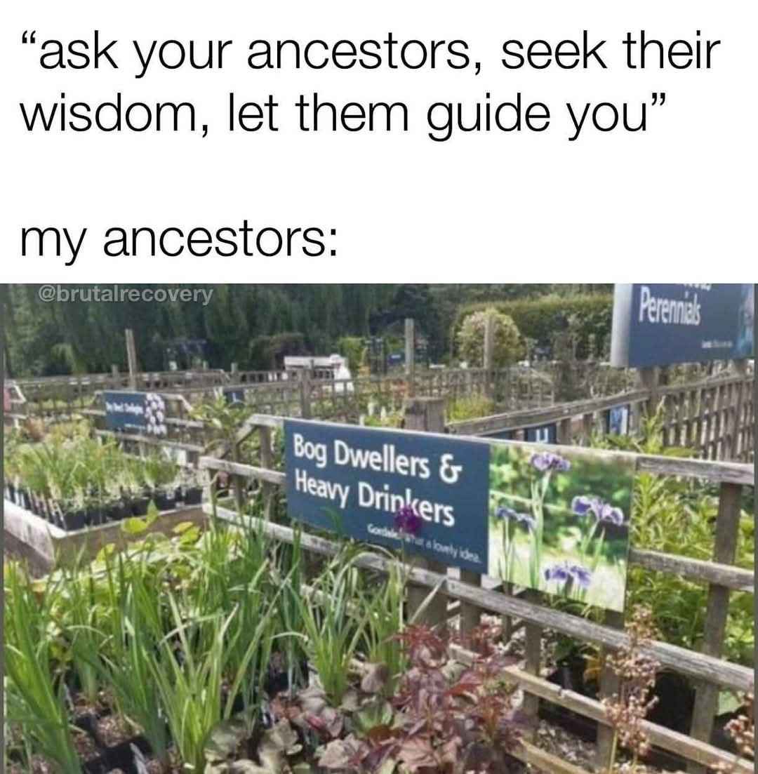 Yeah, turns out my ancestors were really into plants and alcohol.