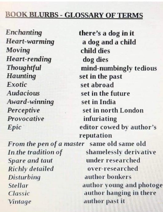 Apparently "enchanting" just means there's a dog in it, and "award-winning" means they're too scared to criticize the author.