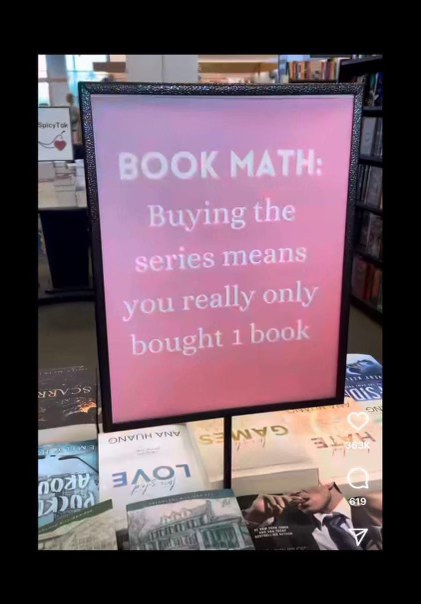 When you can justify buying an entire book series and calling it only buying one book lol