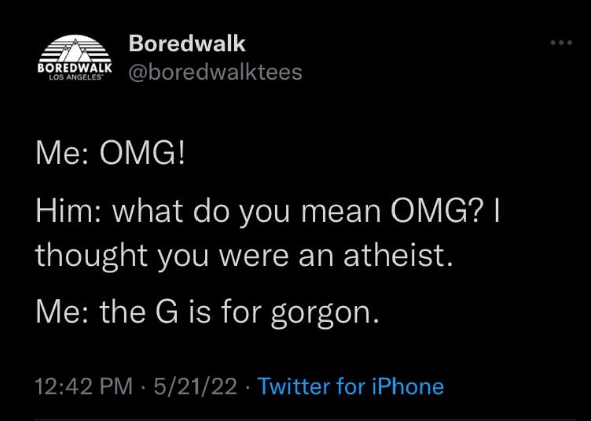 me pretending to be an atheist but secretly worshipping Greek mythology