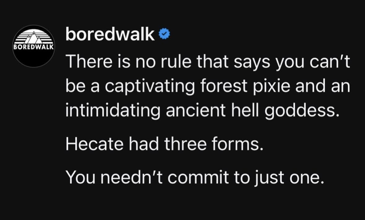 Why choose when you can be both a cute pixie and a terrifying goddess? Hecate understood.