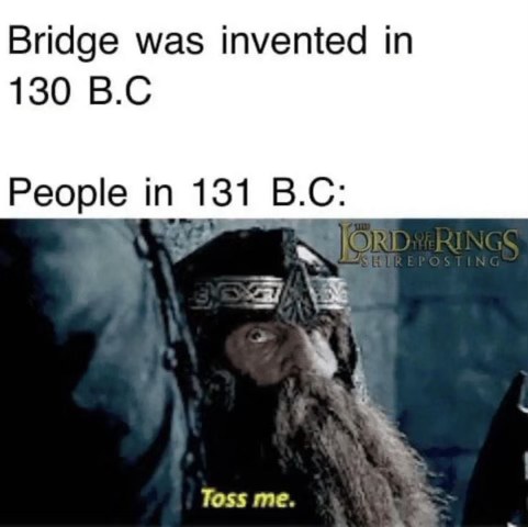 So, like, people were just yeeting each other across gaps before bridges were a thing?