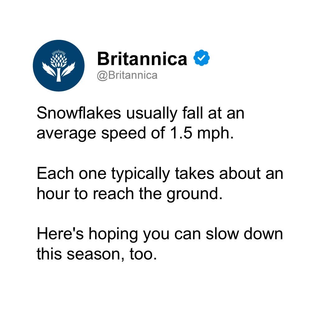 Britannica trying to start drama by calling people snowflakes.  I see what you did there