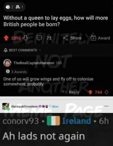 When the internet asks a question that leads to a deeply British response about colonization and flying -- what else is new?