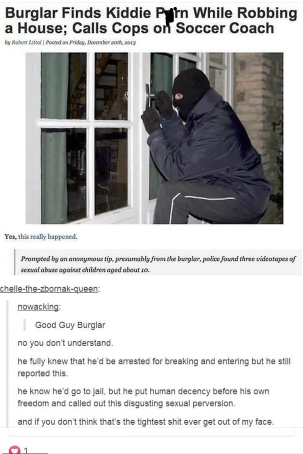 When you're a burglar but also a stand-up citizen