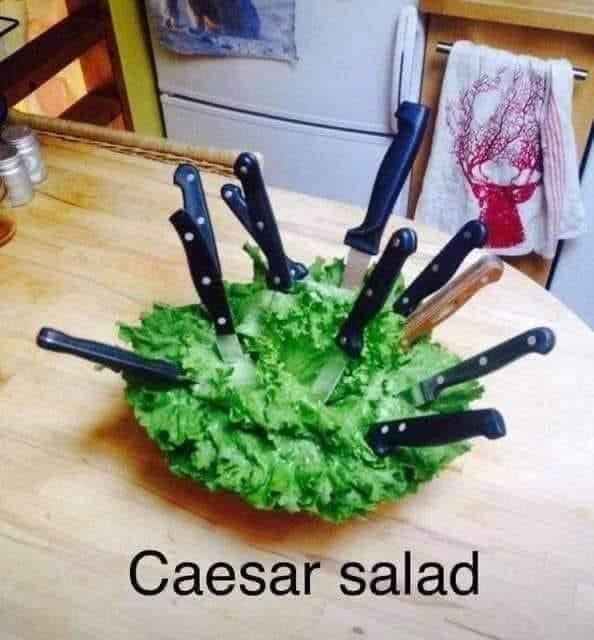 This is what happens when you let me make a Caesar salad. It gets a little aggressive.