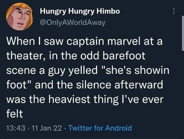 That awkward silence after someone says something deeply cursed in a movie theater is wild