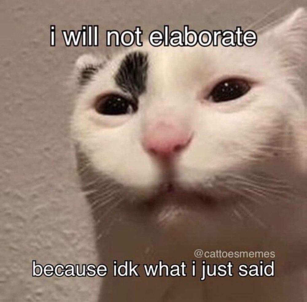 When you're trying to sound smart but have no clue what you're talking about