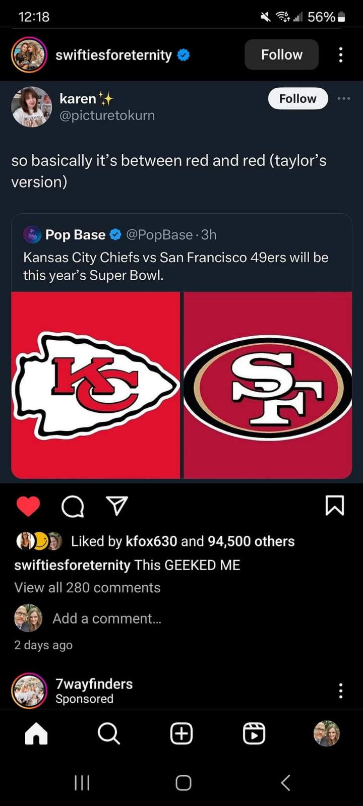 LOL when the Super Bowl is between two teams that are just different shades of red
