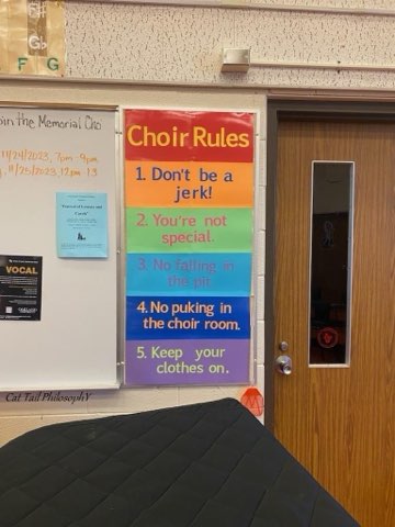 Imagine what choir practice must be like for these rules to be necessary lol