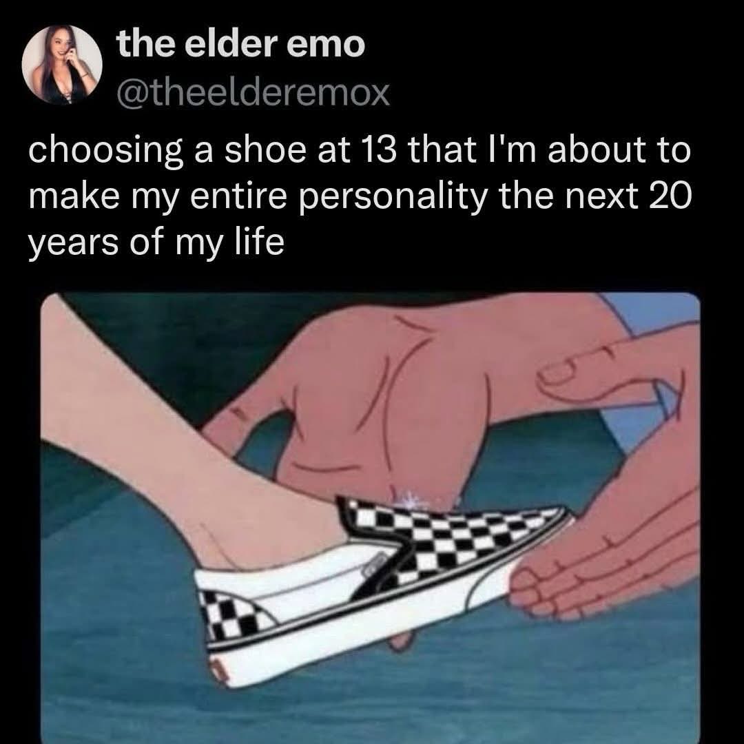 When you pick a shoe at 13 and it becomes your entire personality for the next two decades.