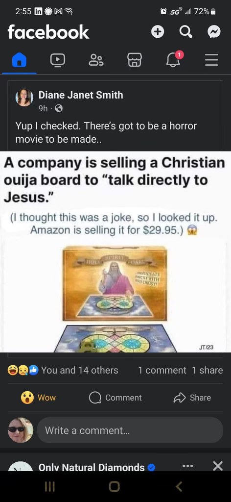 Wait, they made a Christian Ouija board that you can buy on Amazon to talk to Jesus?  We're living in a horror movie.