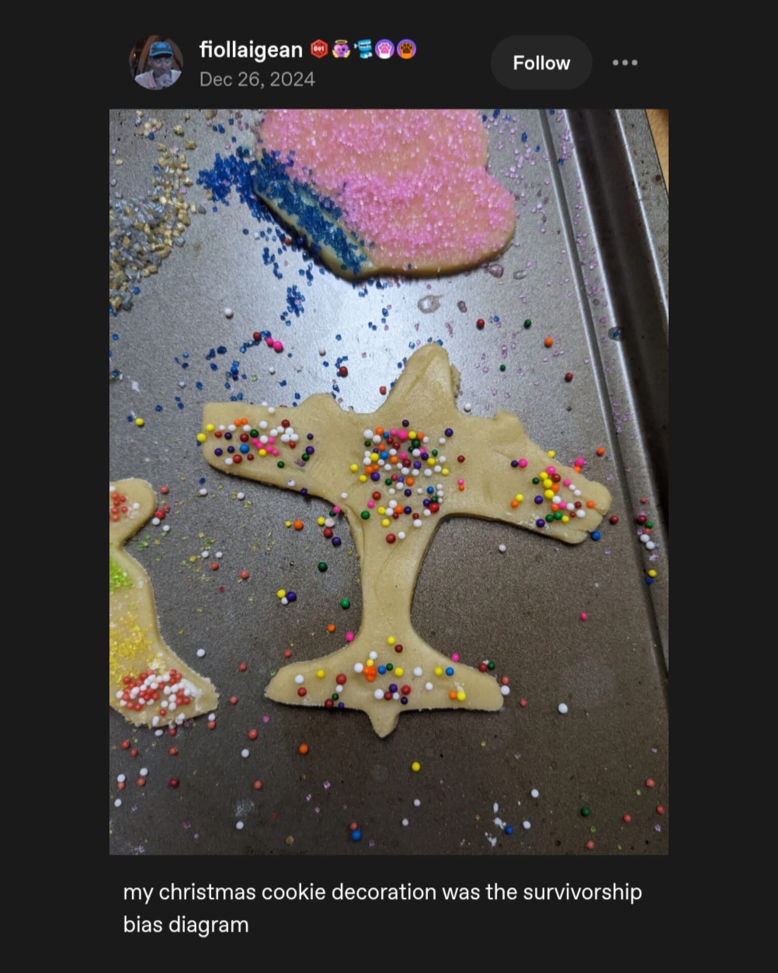 My Christmas cookies looking like they survived a plane crash or something