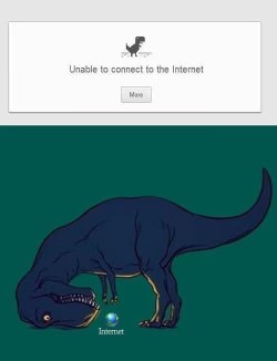 When your internet goes out and you remember the dino game is your only hope.