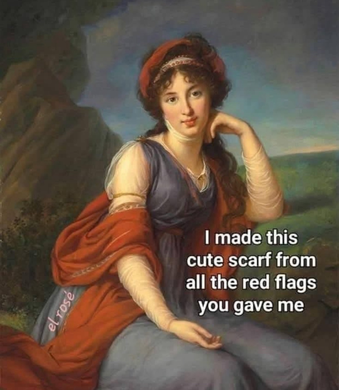 When you turn all the red flags into a cute scarf, slayyyy