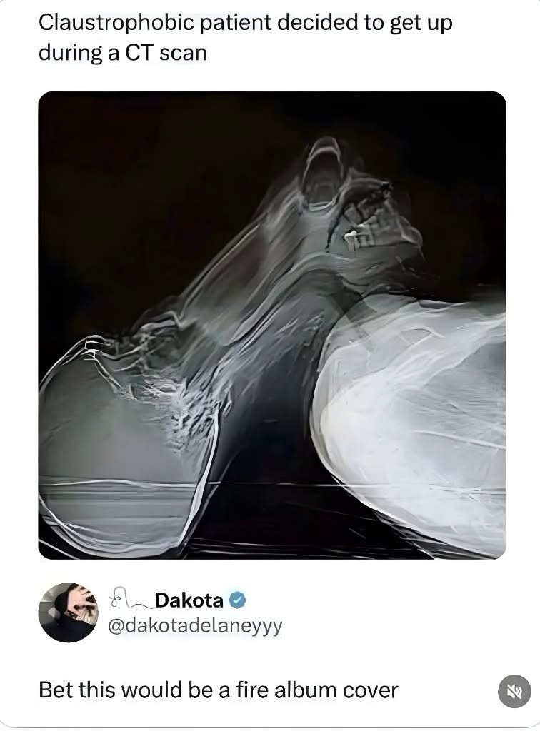 When you're trying to escape the CT scanner but your ghost body is phasing through it