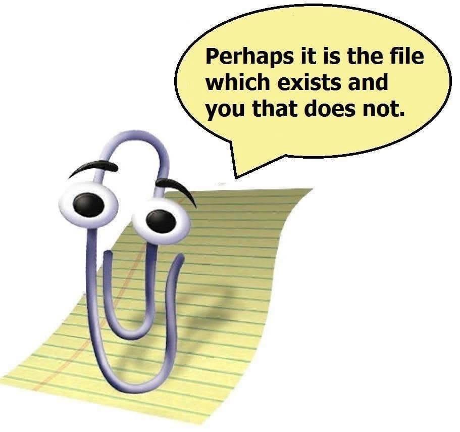 Clippy is now gaslighting me about my files