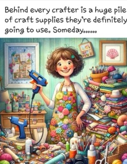 My craft room looking like a fabric store exploded but I swear I'll use all of it... eventually.