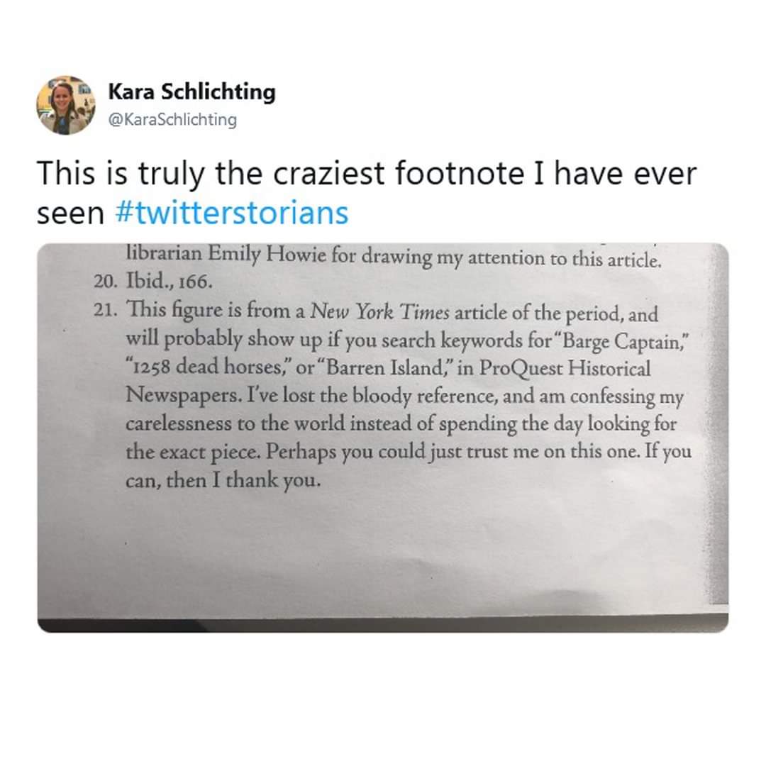 This footnote is basically saying 'trust me bro, I lost the source, but it was wild'.