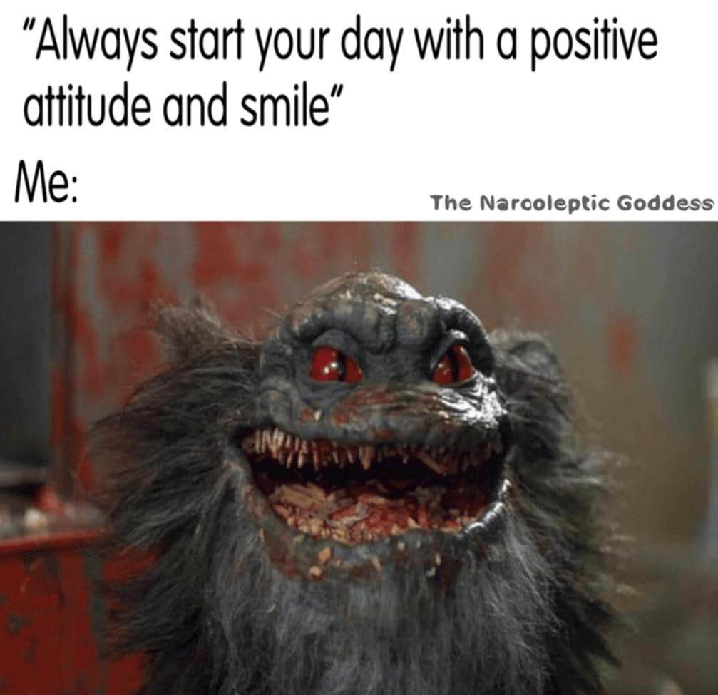 Me trying to put on a brave face when someone tells me to be happy
