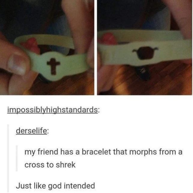 When your bracelet goes from holy to ogre in seconds, totally as intended.
