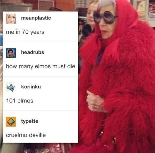 This lady is serving Cruella de Vil realness and I am here for it