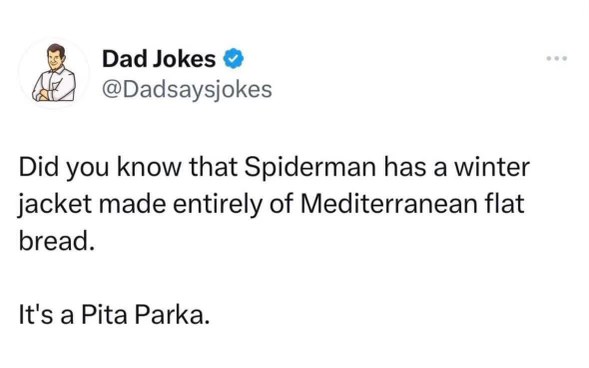 This is the worst Spiderman pun ever, but I kind of love it.